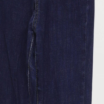 Dayie Womens Blue  Cotton Skinny Jeans Size S L28 in Regular Zip