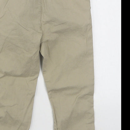 H&M Girls Beige  100% Cotton Chino Trousers Size 3 Years  Regular Zip