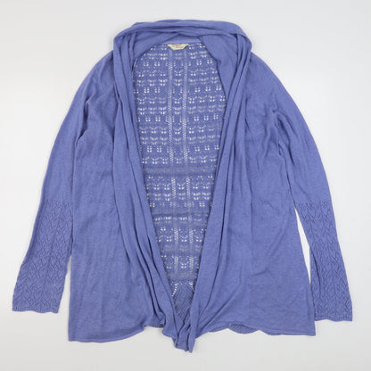 Matalan Womens Blue V-Neck  Cotton Cardigan Jumper Size 12