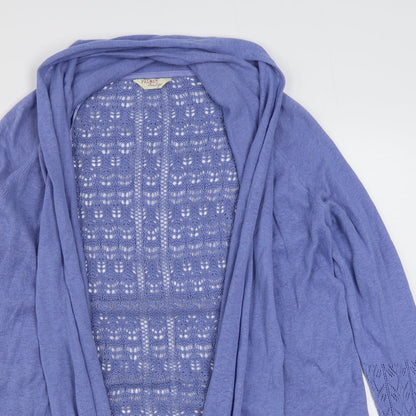 Matalan Womens Blue V-Neck  Cotton Cardigan Jumper Size 12