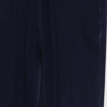 NEXT Womens Blue  Cotton Skinny Jeans Size 10 L26 in Regular Zip