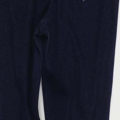 NEXT Womens Blue  Cotton Skinny Jeans Size 10 L26 in Regular Zip