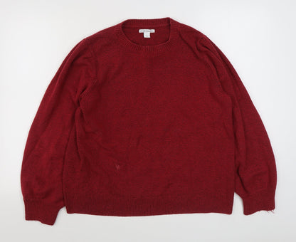 Amazon Essentials  Womens Red Round Neck  Camel Pullover Jumper Size L