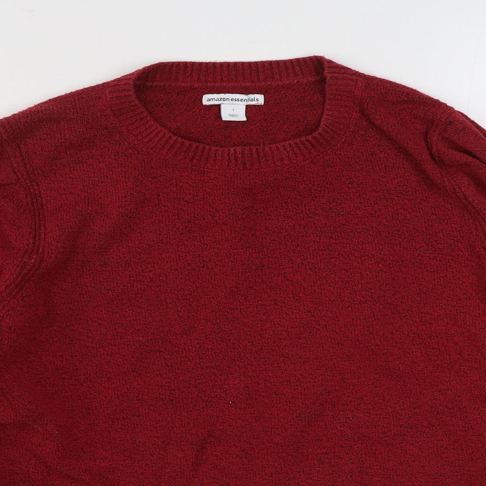 Amazon Essentials  Womens Red Round Neck  Camel Pullover Jumper Size L