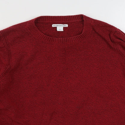 Amazon Essentials  Womens Red Round Neck  Camel Pullover Jumper Size L