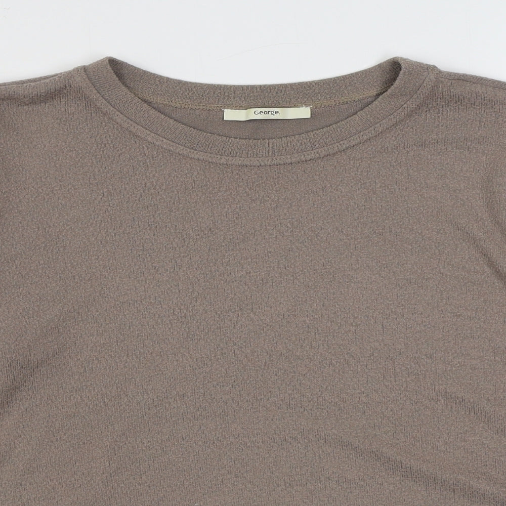 George Womens Brown  Viscose Pullover Sweatshirt Size L  Pullover