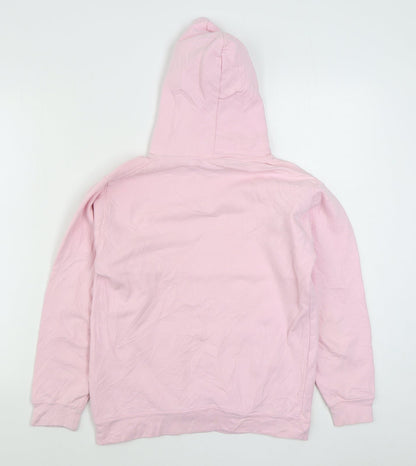 Awdis Girls Pink  Cotton Pullover Hoodie Size 12-13 Years  Pullover