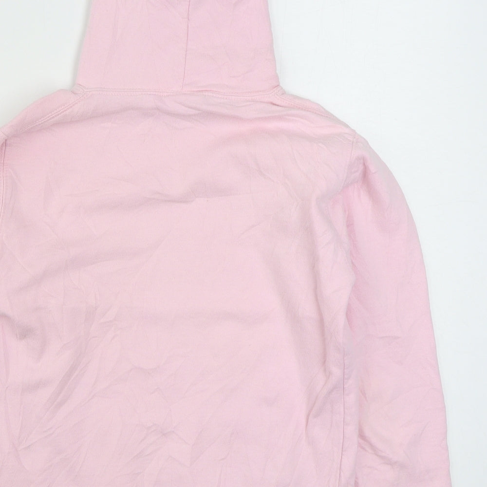 Awdis Girls Pink  Cotton Pullover Hoodie Size 12-13 Years  Pullover