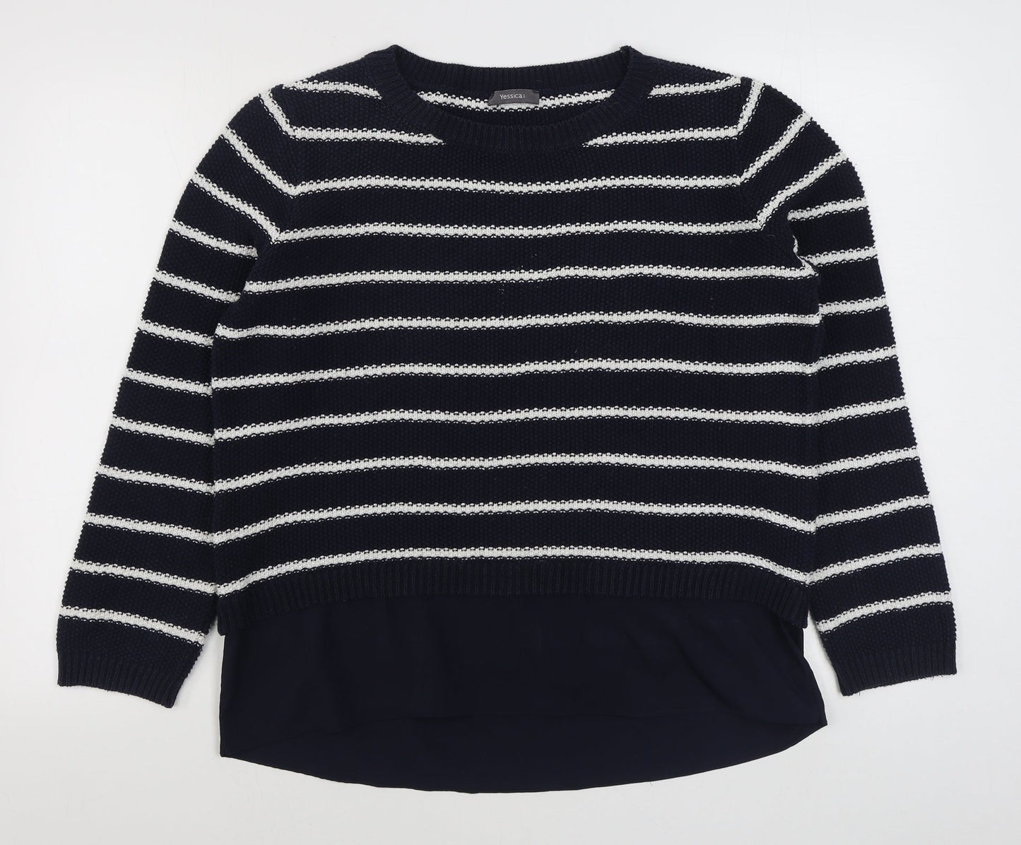 Womens UK Size M Yessica Blue Pullover Jumper