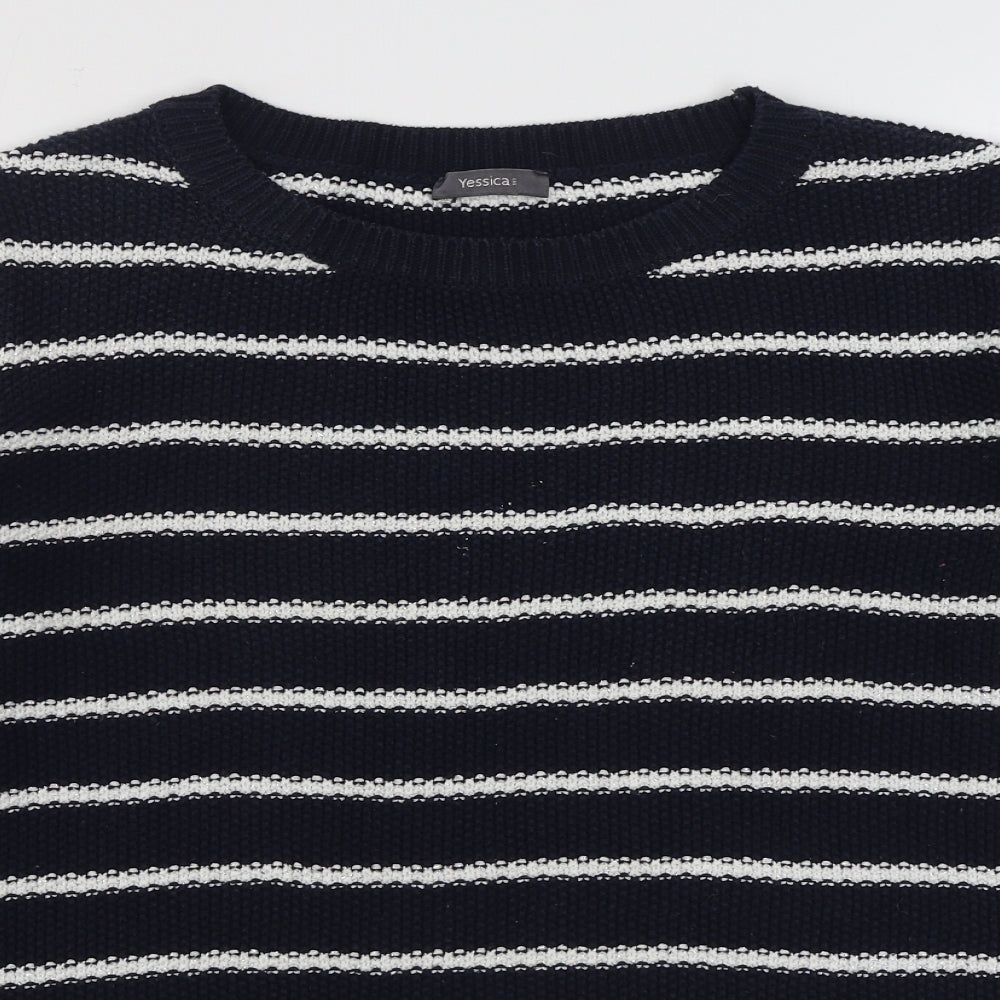 Womens UK Size M Yessica Blue Pullover Jumper