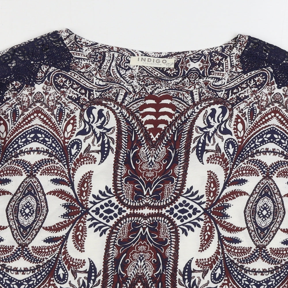 Womens UK Size 10 Marks and Spencer Multicoloured Basic Blouse