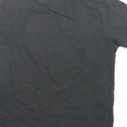 NEXT Boys Grey  Cotton Basic T-Shirt Size 8 Years Crew Neck Pullover