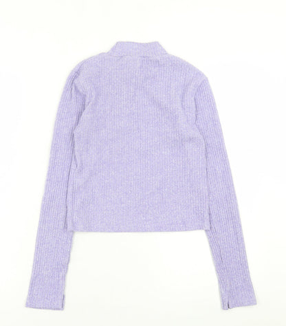 Womens UK Size S Stradivarius Purple Pullover Jumper