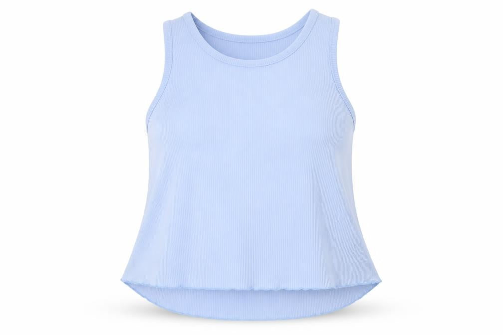 Womens UK Size 8 Boohoo Blue Basic Tank