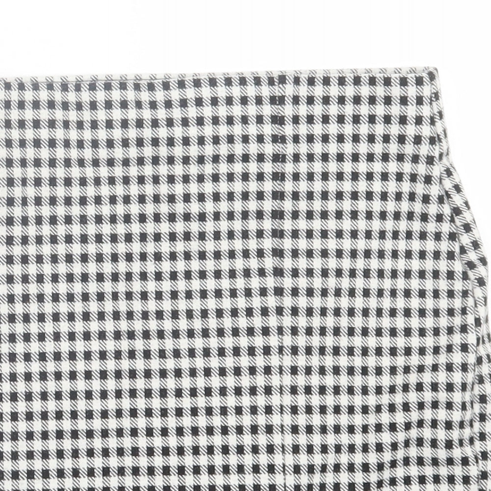 New Look Womens Grey Plaid Polyester Straight & Pencil Skirt Size 6