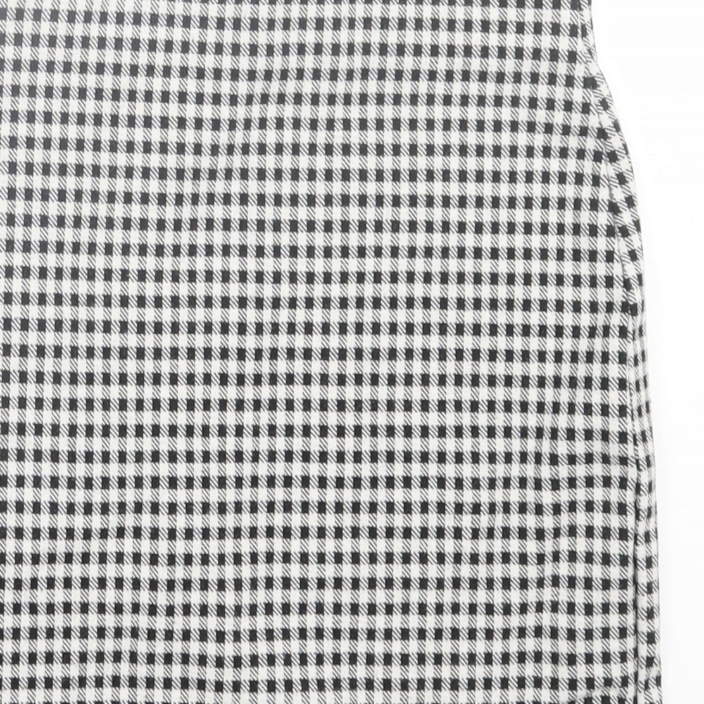 New Look Womens Grey Plaid Polyester Straight & Pencil Skirt Size 6