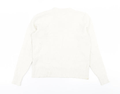 Womens UK Size 14 Warehouse White Pullover Jumper