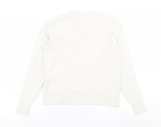 Womens UK Size 14 Warehouse White Pullover Jumper