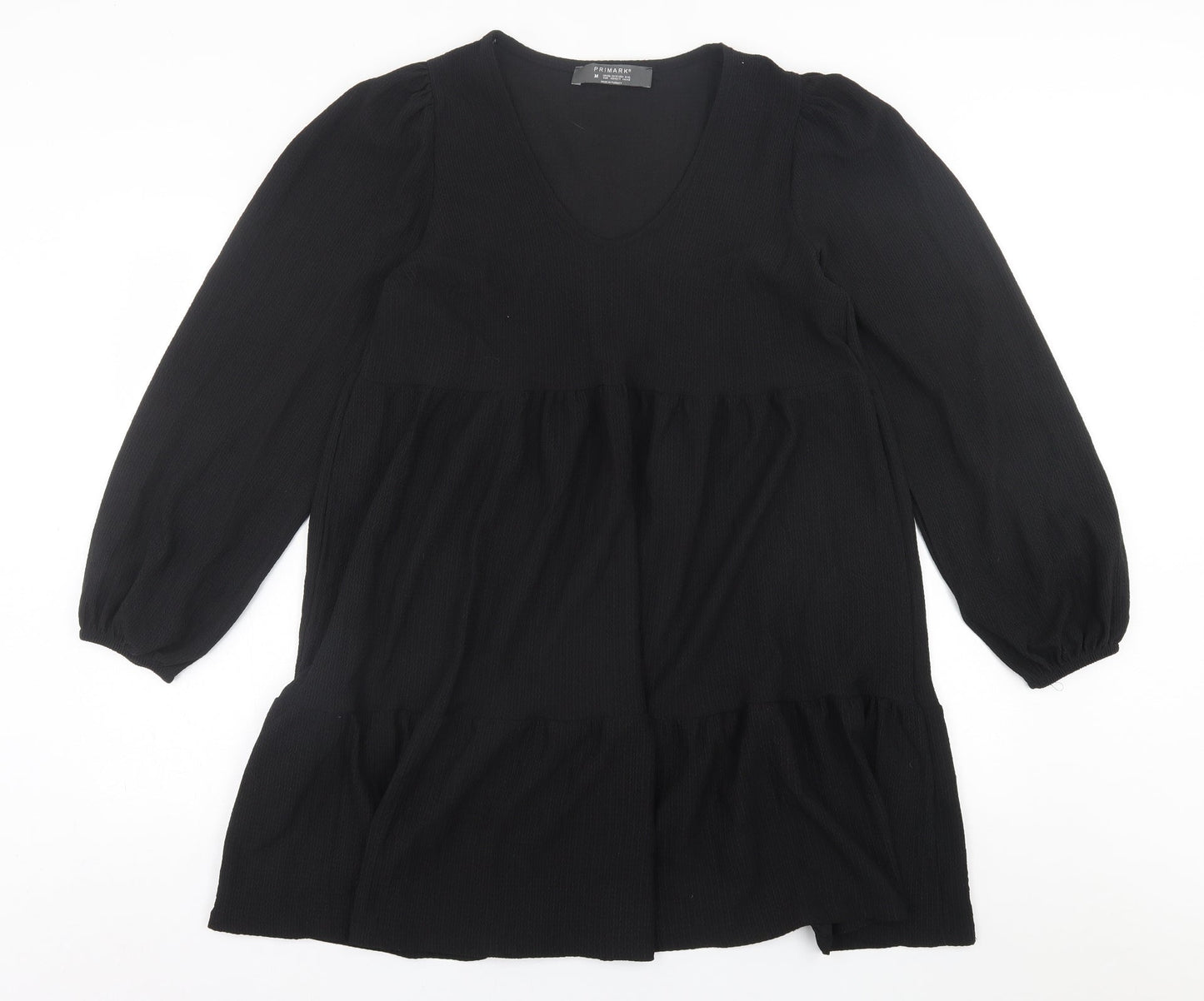 Primark Womens Black  Polyester A-Line  Size M  V-Neck Pullover