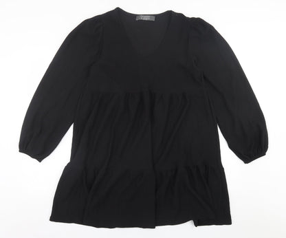 Primark Womens Black  Polyester A-Line  Size M  V-Neck Pullover
