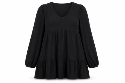 Primark Womens Black  Polyester A-Line  Size M  V-Neck Pullover