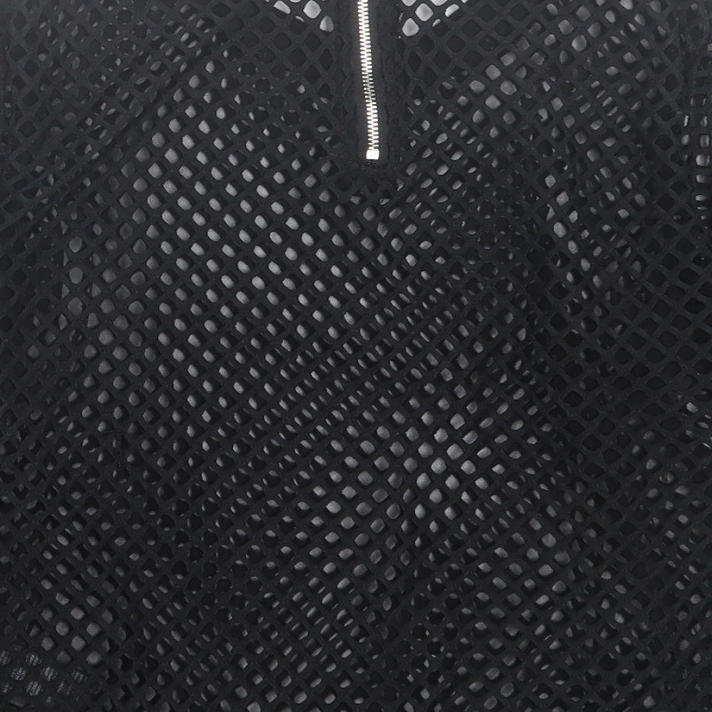 Womens UK Size 8 New Look Black Cropped T-Shirt