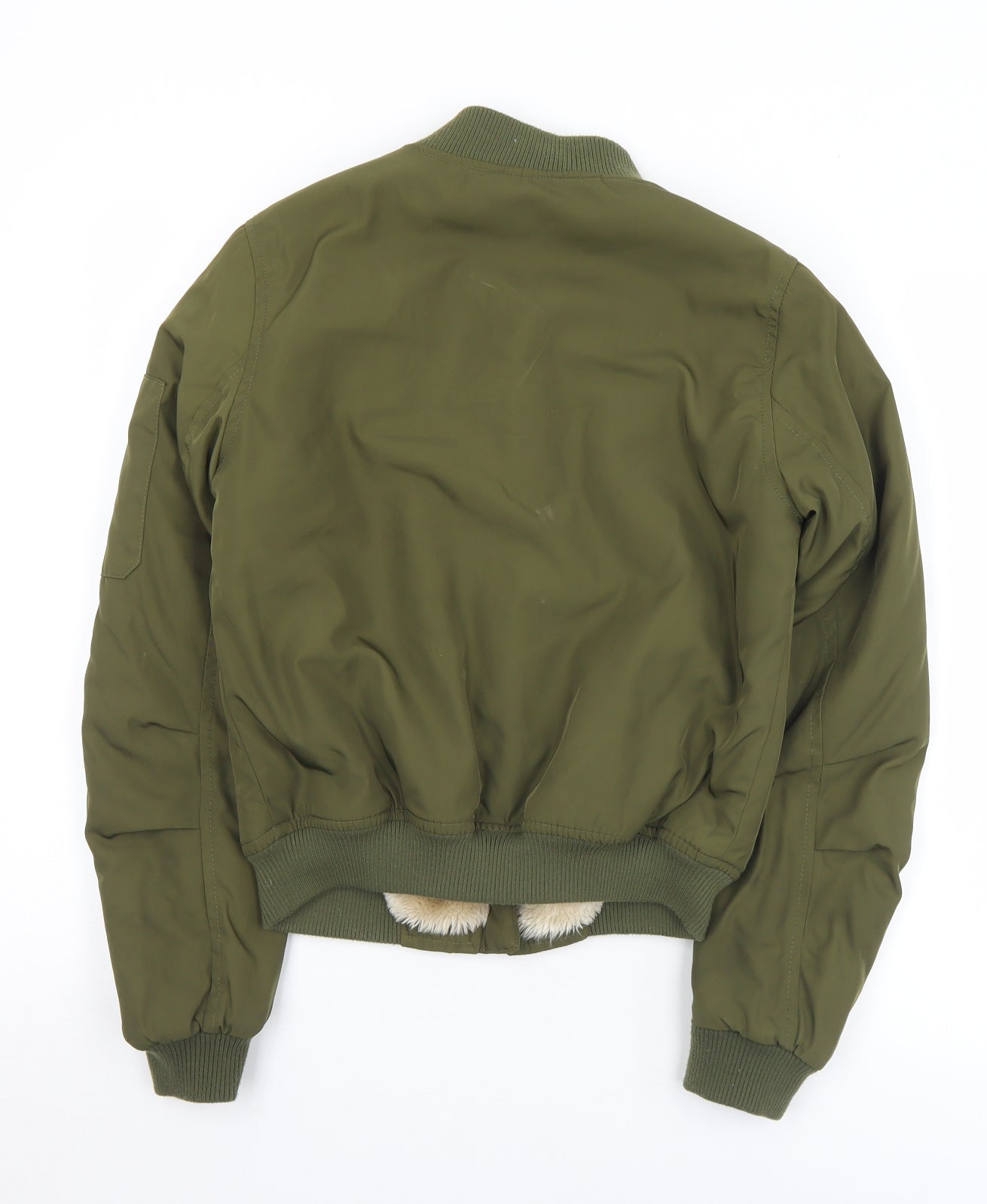 Womens UK Size 6 Missguided Green Bomber Jacket
