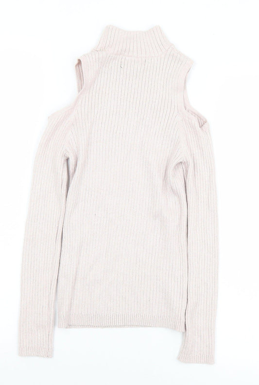 Atmosphere Womens Pink Mock Neck  Viscose Pullover Jumper Size 8