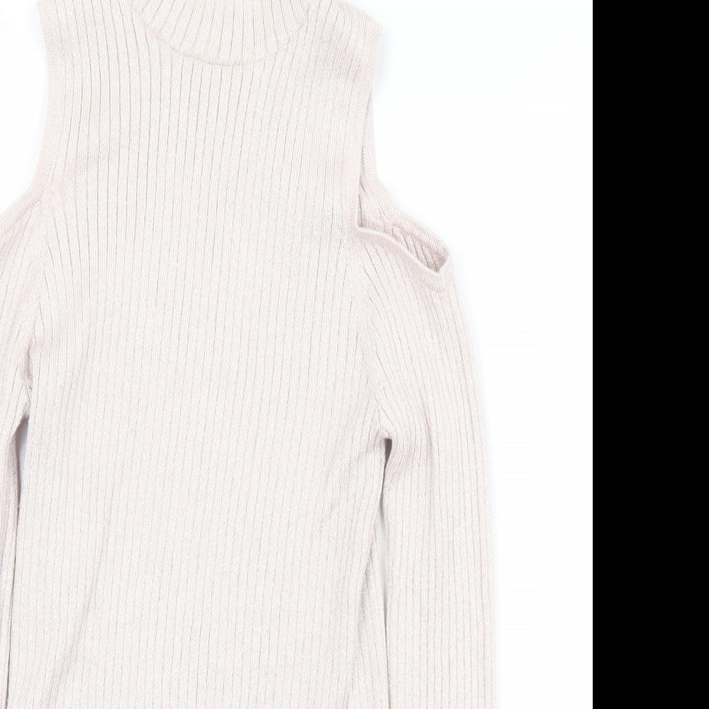 Atmosphere Womens Pink Mock Neck  Viscose Pullover Jumper Size 8