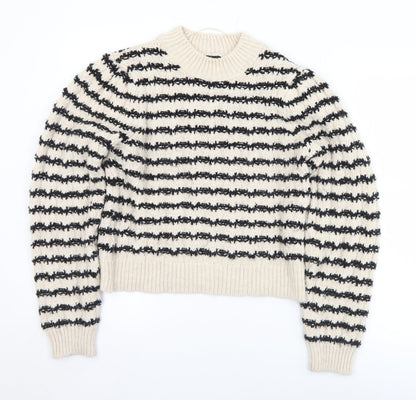 Womens UK Size M MNG Beige Pullover Jumper