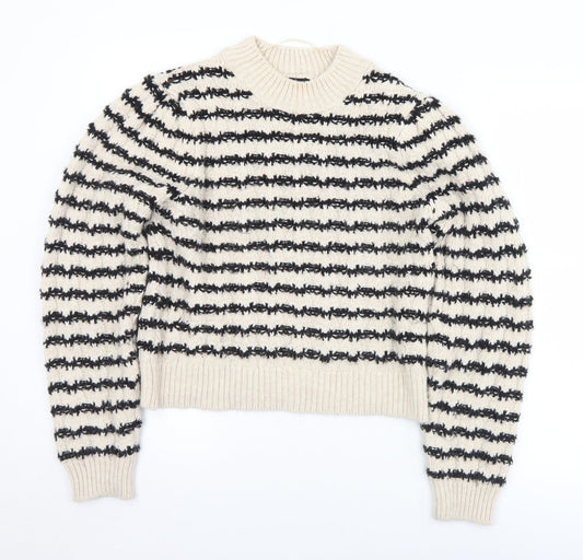 Womens UK Size M MNG Beige Pullover Jumper