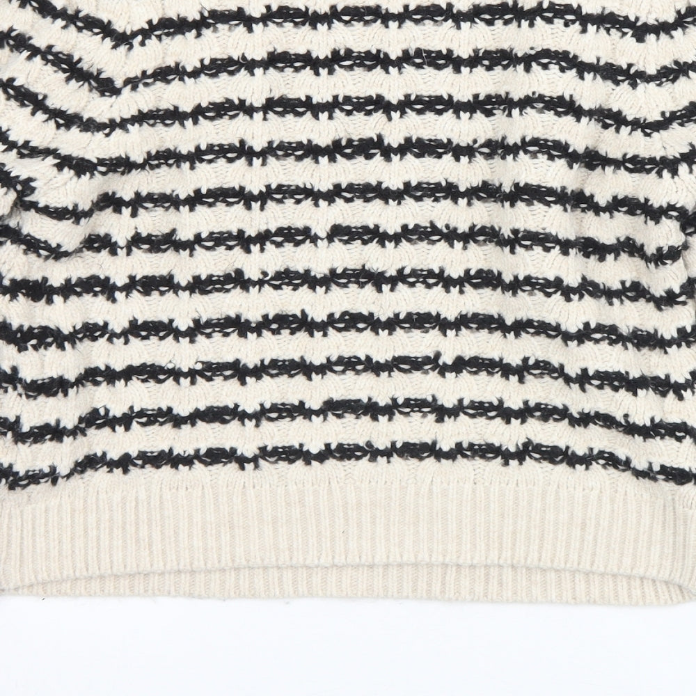 Womens UK Size M MNG Beige Pullover Jumper