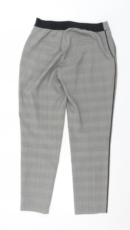 Nutmeg Womens Grey Plaid Polyester Dress Pants Trousers Size 10 L28 in Regular Button
