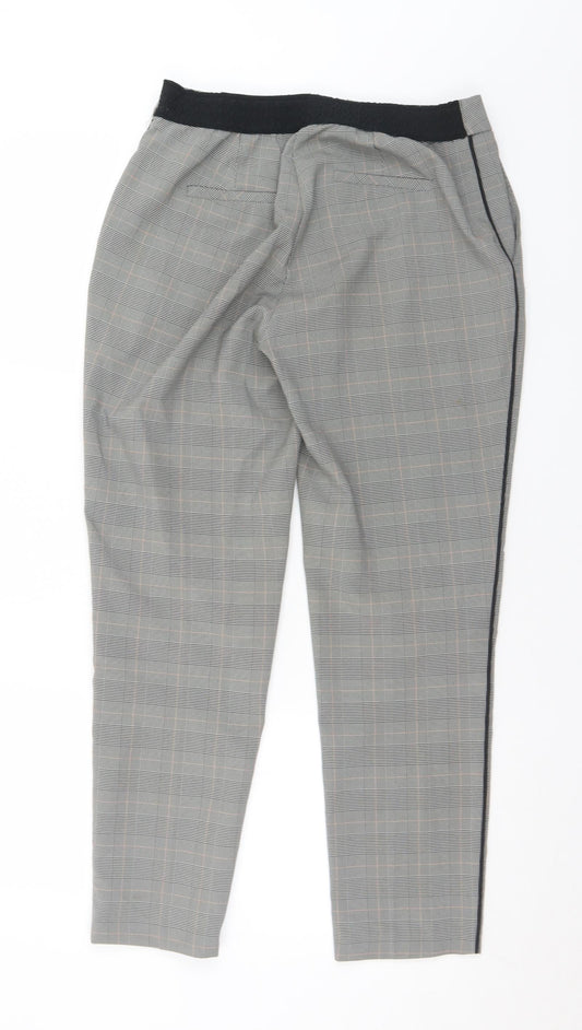 Nutmeg Womens Grey Plaid Polyester Dress Pants Trousers Size 10 L28 in Regular Button