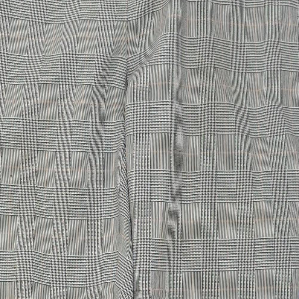 Nutmeg Womens Grey Plaid Polyester Dress Pants Trousers Size 10 L28 in Regular Button