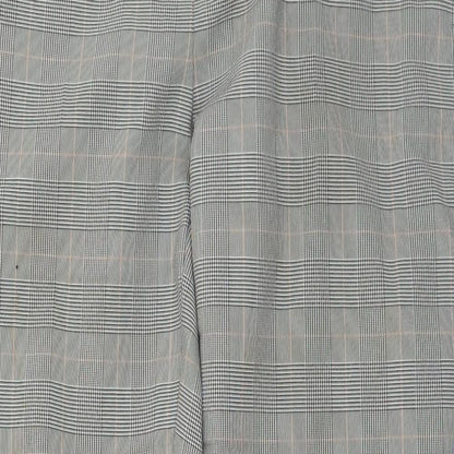 Nutmeg Womens Grey Plaid Polyester Dress Pants Trousers Size 10 L28 in Regular Button