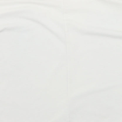 NEXT Womens White  Polyester Jersey T-Shirt Size 12 Round Neck