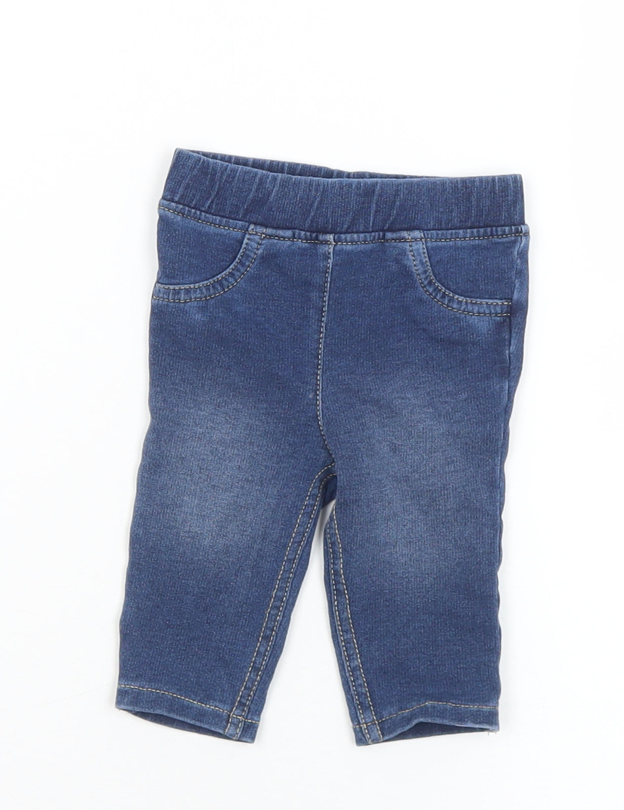 George Girls Blue  Cotton Jogger Jeans Size 0-3 Months