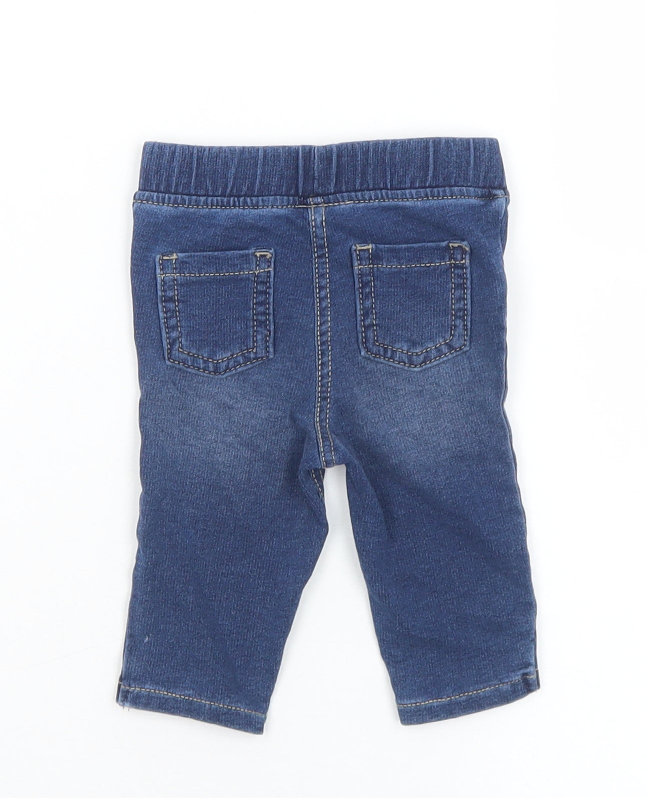 George Girls Blue  Cotton Jogger Jeans Size 0-3 Months