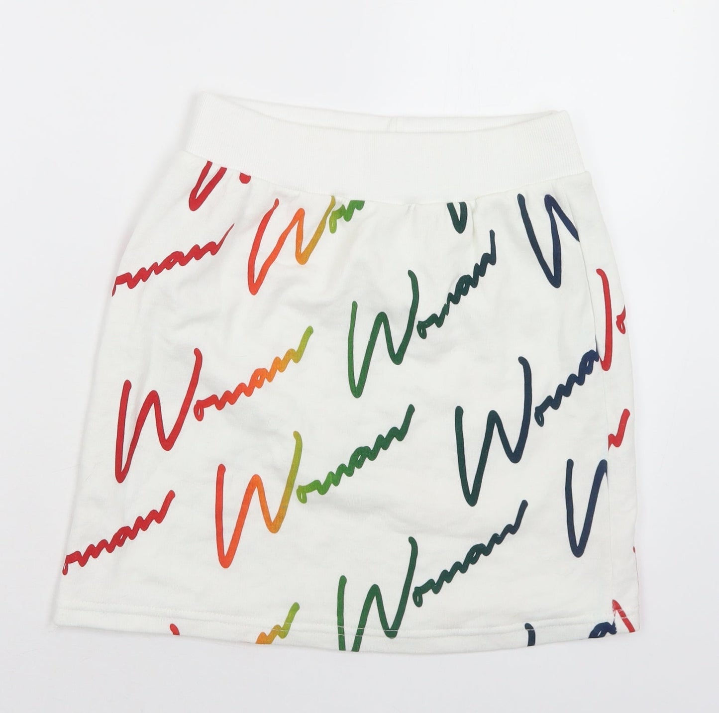 Boohoo Womens Multicoloured Geometric Polyester Mini Skirt Size 10    - Woman