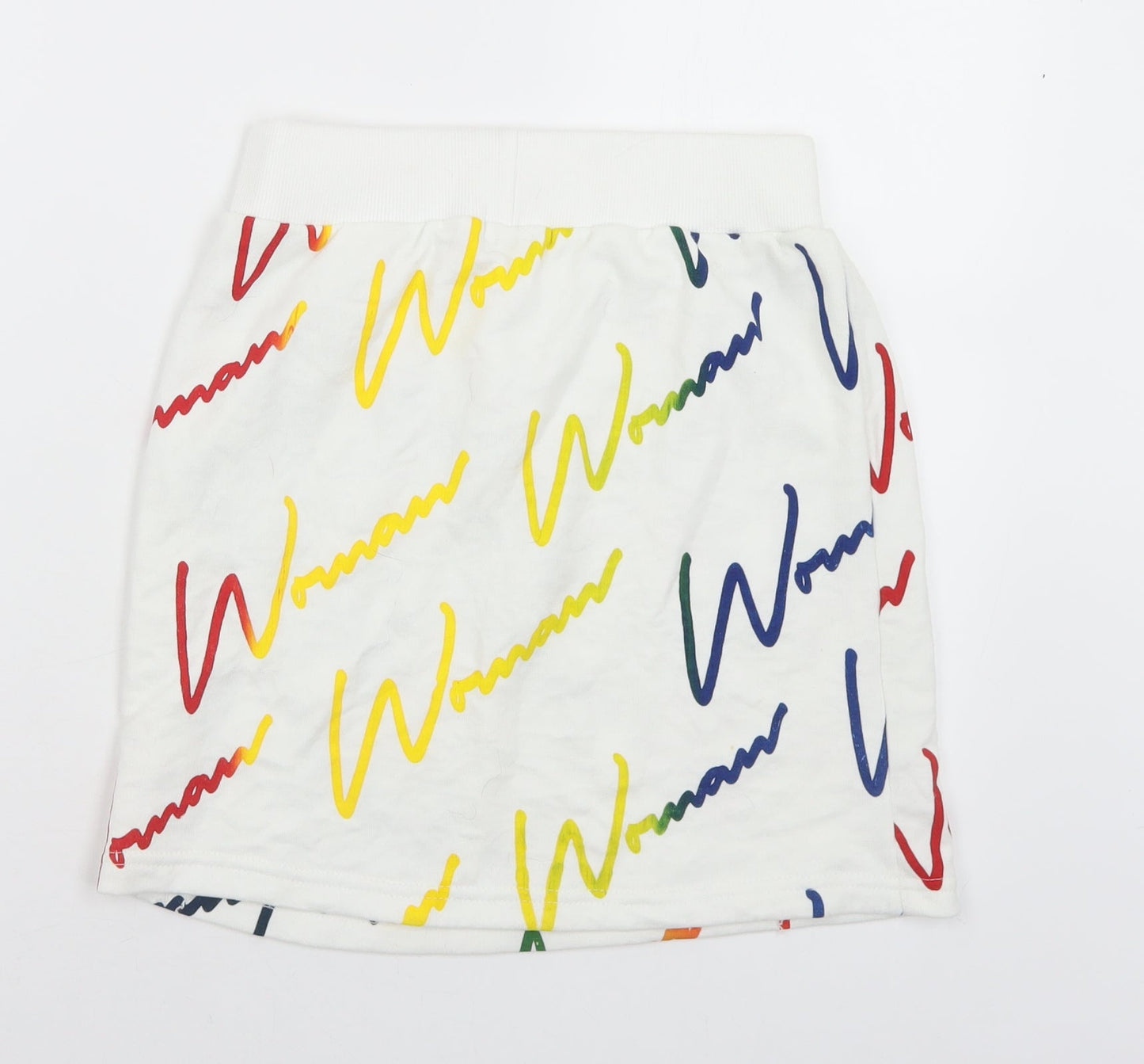 Boohoo Womens Multicoloured Geometric Polyester Mini Skirt Size 10    - Woman