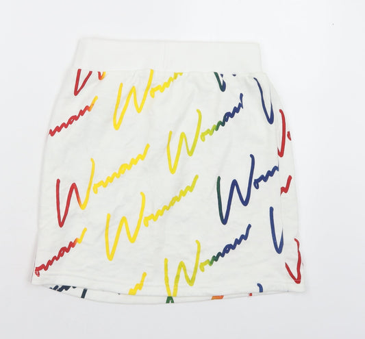 Boohoo Womens Multicoloured Geometric Polyester Mini Skirt Size 10    - Woman