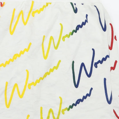 Boohoo Womens Multicoloured Geometric Polyester Mini Skirt Size 10    - Woman