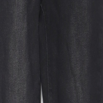 Denim & Co. Womens Black  Cotton Skinny Jeans Size 10 L32 in Slim Button