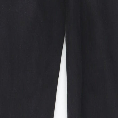 Denim & Co. Womens Black  Cotton Skinny Jeans Size 10 L32 in Slim Button