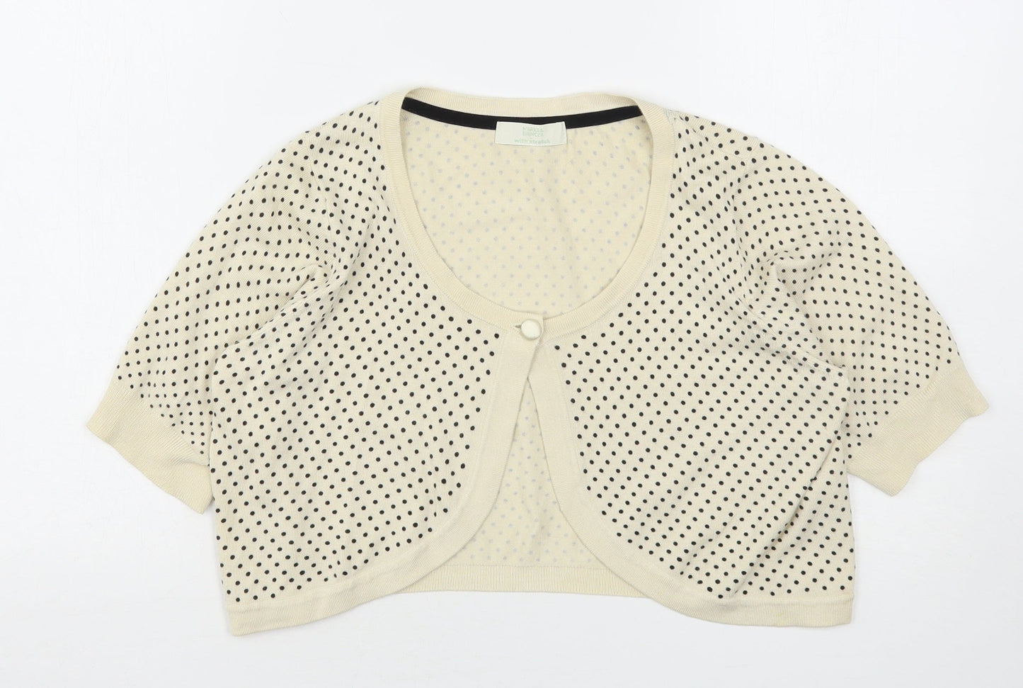 Womens UK Size 14 Marks and Spencer Beige Shrug Jumper