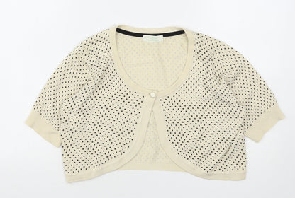 Womens UK Size 14 Marks and Spencer Beige Shrug Jumper
