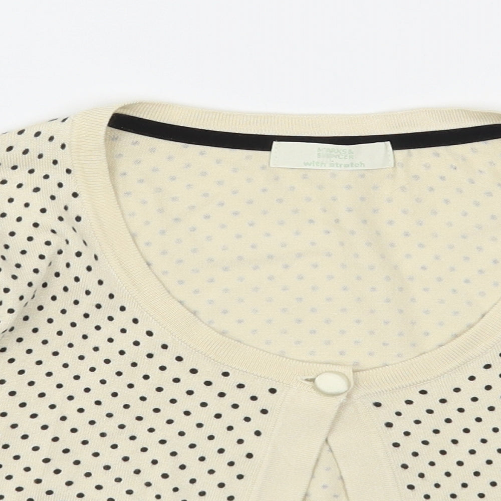 Womens UK Size 14 Marks and Spencer Beige Shrug Jumper