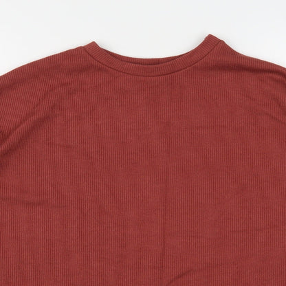 Primark Womens Pink Round Neck  Polyester Pullover Jumper Size 6