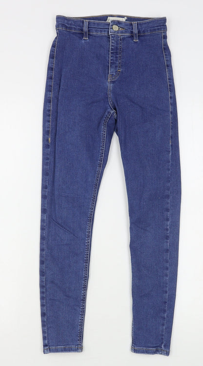 Topshop Womens Blue  Cotton Skinny Jeans Size 26 in L26 in Regular